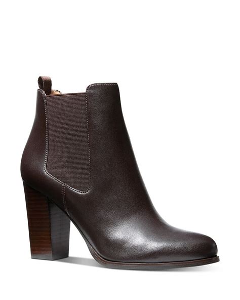 michael michael kors women's lottie high heel booties|Lottie Suede Ankle Boot .